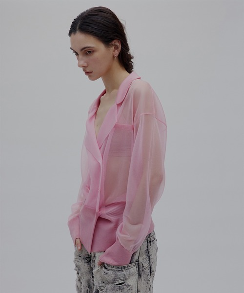 Ameri（アメリ）の「MEDI JACKET LIKE SHEER CARDIGAN（カーディガン/ボレロ・レディース・ライトグレー/ピンク/ブラック・FREE）」の19枚目の写真