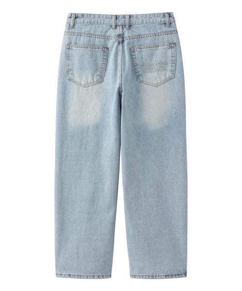 RAIMENT(レイメント)の「今シーズン サンドウォッシング ワイドデニムパンツ_薄い青(デニムパンツ・レディース・その他・SMALL/MEDIUM/LARGE/X-LARGE)」の4枚目の写真