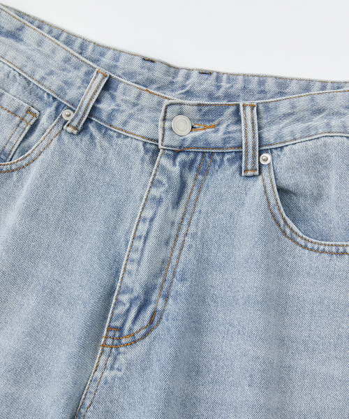 RAIMENT(レイメント)の「今シーズン サンドウォッシング ワイドデニムパンツ_薄い青(デニムパンツ・レディース・その他・SMALL/MEDIUM/LARGE/X-LARGE)」の5枚目の写真