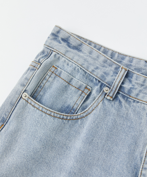 RAIMENT(レイメント)の「今シーズン サンドウォッシング ワイドデニムパンツ_薄い青(デニムパンツ・レディース・その他・SMALL/MEDIUM/LARGE/X-LARGE)」の6枚目の写真