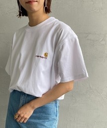 [carhartt WIP/カーハートダブリューアイピー] AMERICAN SCRIPT ワンポイント刺繍ロゴ ショートスリーブTシャツ