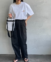 [carhartt WIP/カーハートダブリューアイピー] AMERICAN SCRIPT ワンポイント刺繍ロゴ ショートスリーブTシャツ