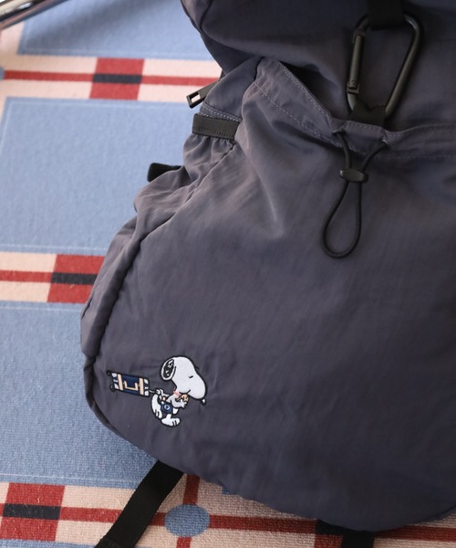 SNOOPY(スヌーピー)の「SNOOPY スヌーピー リュック デイパック折りたたみ enjoy your trip(バックパック/リュック・レディース・チャコールグレー・FREE)」の20枚目の写真