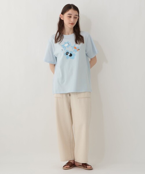 Afternoon Tea（アフタヌーンティー）の「プリントTシャツ/umao（Tシャツ/カットソー・レディース・ライトブルー・MEDIUM）」の4枚目の写真