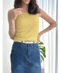 前後2wayリブタンクトップ