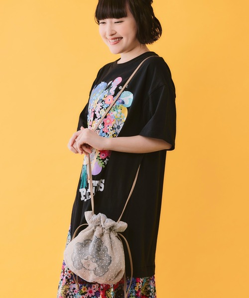 ScoLar(スカラー)の「662438:スカラーちゃんドット柄巾着ミニショルダーバッグ(ショルダーバッグ・レディース・イエロー/ベージュ/ブラック・FREE)」の5枚目の写真