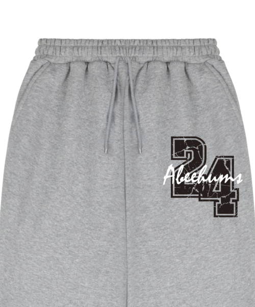 ABEEHUMS（アビハムズ）の「No.24 ロゴスウェットワイドパンツ ABH357-303 メランジグレー（スウェットパンツ・レディース・ミックスグレー・SMALL/MEDIUM）」の3枚目の写真