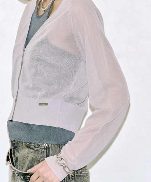 JOSE MOON(ジョゼムーン)の「BI-COLOR MOON KNIT CARDIGAN/バイカラームーンニットカーディガン(カーディガン/ボレロ・レディース・グレー/ブラック/その他/ピンク・FREE)」の8枚目の写真