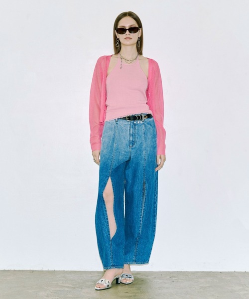JOSE MOON(ジョゼムーン)の「BI-COLOR MOON KNIT CARDIGAN/バイカラームーンニットカーディガン(カーディガン/ボレロ・レディース・グレー/ブラック/その他/ピンク・FREE)」の11枚目の写真