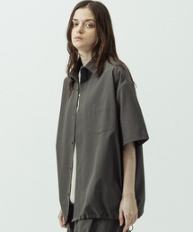 【ZOZO限定】SLICK/スリック/Cool Dots Drawstring Regular Collar Shirt / クールドッツドローストリングレギュラーカラーシャツ/セットアップ