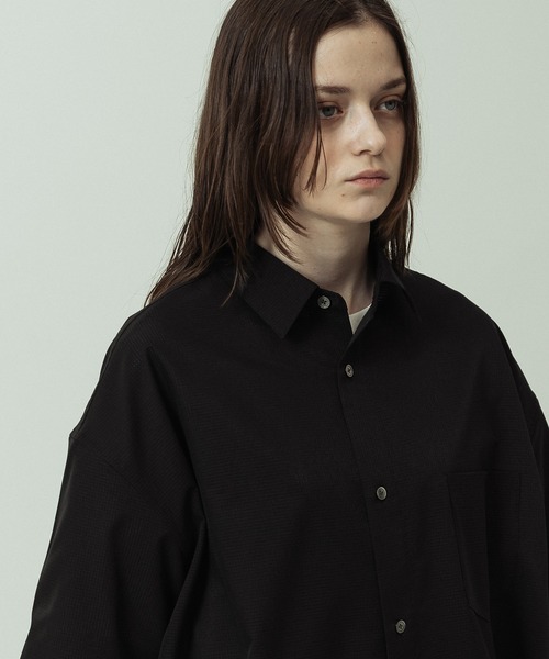 SLICK(スリック)の「【ZOZO限定】SLICK/スリック/Cool Dots Drawstring Regular Collar Shirt / クールドッツドローストリングレギュラーカラーシャツ/セットアップ(シャツ/ブラウス・メンズ・ベージュ/ブラック/チャコールグレー・1/2/3)」の3枚目の写真