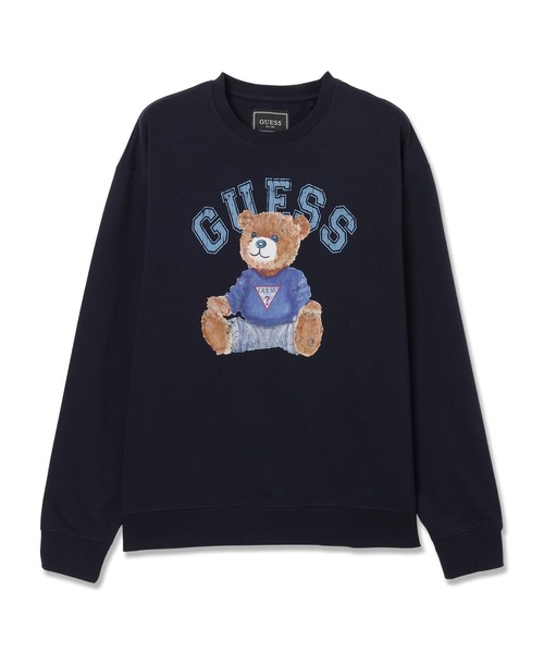 Guess(ゲス)の「ECO GUESS Bear Sweatshirt(スウェット・メンズ・ダークネイビー・SMALL/X-LARGE)」の1枚目の写真
