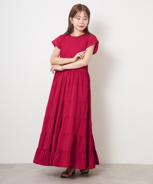Riberry（リベリー）の「インド綿キャンブリックティアードワンピース（ワンピース・レディース・ブルー/ピンク/ブラック・MEDIUM）」の15枚目の写真