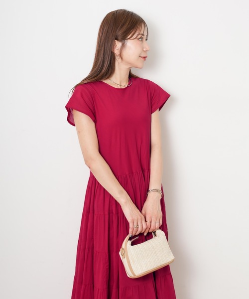 Riberry（リベリー）の「インド綿キャンブリックティアードワンピース（ワンピース・レディース・ブルー/ピンク/ブラック・MEDIUM）」の20枚目の写真