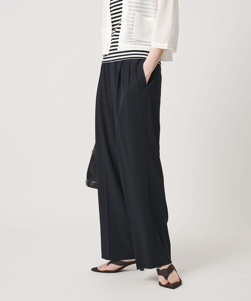 UNITED ARROWS（ユナイテッドアローズ）の「ツイル イージーパンツ ‐ストレッチ 防シワ 接触冷感‐（スラックス・レディース・ダークブラウン/ピンク/ネイビー・36/38）」の4枚目の写真