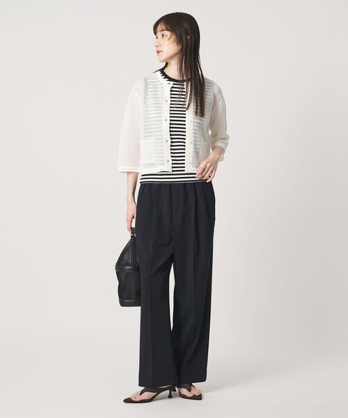 UNITED ARROWS（ユナイテッドアローズ）の「ツイル イージーパンツ ‐ストレッチ 防シワ 接触冷感‐（スラックス・レディース・ダークブラウン/ピンク/ネイビー・36/38）」の5枚目の写真