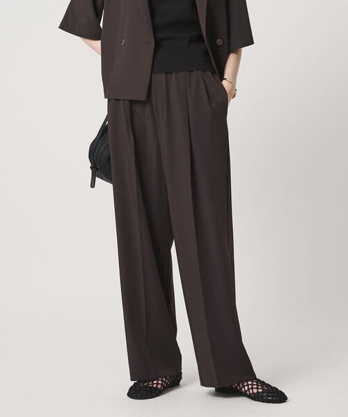 UNITED ARROWS（ユナイテッドアローズ）の「ツイル イージーパンツ ‐ストレッチ 防シワ 接触冷感‐（スラックス・レディース・ダークブラウン/ピンク/ネイビー・36/38）」の6枚目の写真