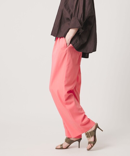 UNITED ARROWS（ユナイテッドアローズ）の「ツイル イージーパンツ ‐ストレッチ 防シワ 接触冷感‐（スラックス・レディース・ダークブラウン/ピンク/ネイビー・36/38）」の10枚目の写真