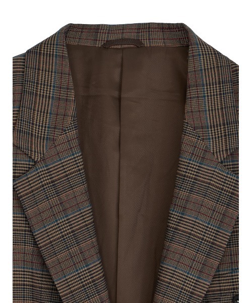Ameri(アメリ)の「DEFORMATION TACK CHECK JACKET(テーラードジャケット・レディース・ブラウン・SMALL/MEDIUM)」の3枚目の写真