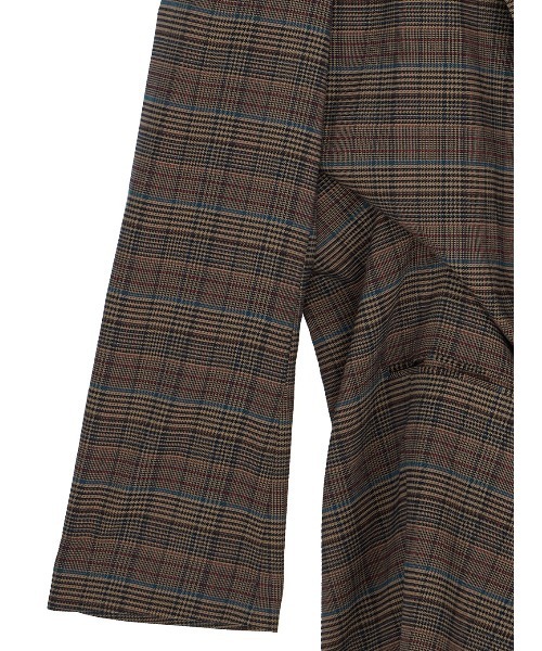Ameri(アメリ)の「DEFORMATION TACK CHECK JACKET(テーラードジャケット・レディース・ブラウン・SMALL/MEDIUM)」の4枚目の写真