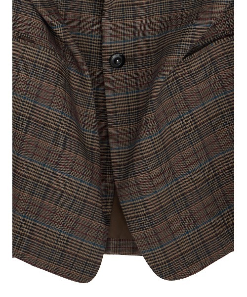 Ameri(アメリ)の「DEFORMATION TACK CHECK JACKET(テーラードジャケット・レディース・ブラウン・SMALL/MEDIUM)」の5枚目の写真