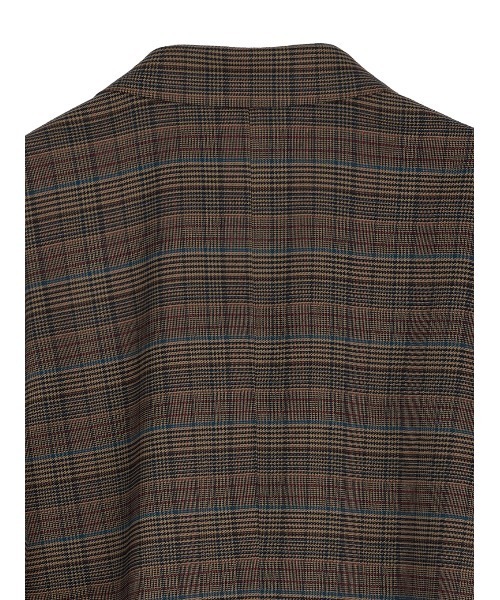 Ameri(アメリ)の「DEFORMATION TACK CHECK JACKET(テーラードジャケット・レディース・ブラウン・SMALL/MEDIUM)」の7枚目の写真