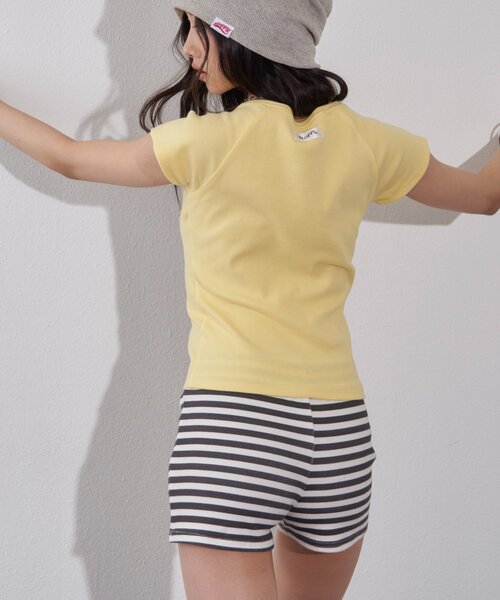 sloppy(スロッピー)の「【SLOPPY/WEB限定カラーあり】リブチビTEE(Tシャツ/カットソー・レディース・ブラウン/オフホワイト/サックスブルー/イエロー/ブラック/パープル・FREE)」の22枚目の写真