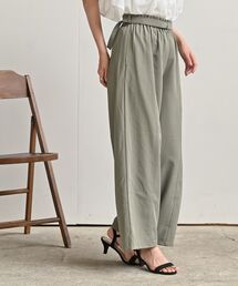 細ベルト付きキャタピラーワイドパンツ