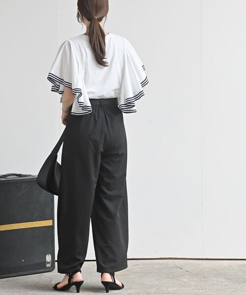 rps(アールピーエス)の「細ベルト付きキャタピラーワイドパンツ(その他パンツ・レディース・カーキ/グレイッシュベージュ/ブラック・フリー)」の6枚目の写真