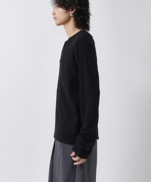 Lui's(ルイス)の「ハーフジップコンパクトリブニット(ニット/セーター・メンズ・ブラック/グレー・S/M)」の5枚目の写真