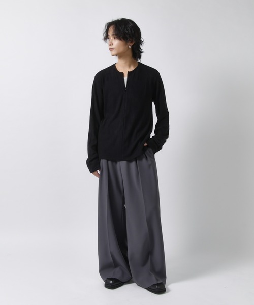 Lui's(ルイス)の「ハーフジップコンパクトリブニット(ニット/セーター・メンズ・ブラック/グレー・S/M)」の7枚目の写真