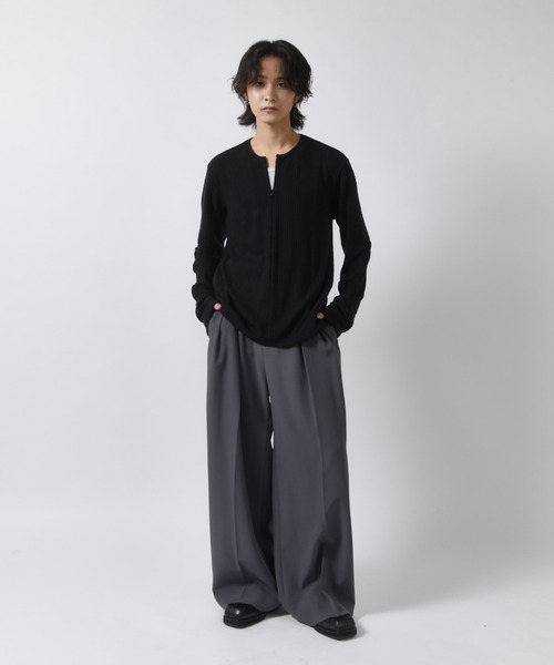 Lui's(ルイス)の「ハーフジップコンパクトリブニット(ニット/セーター・メンズ・ブラック/グレー・S/M)」の8枚目の写真