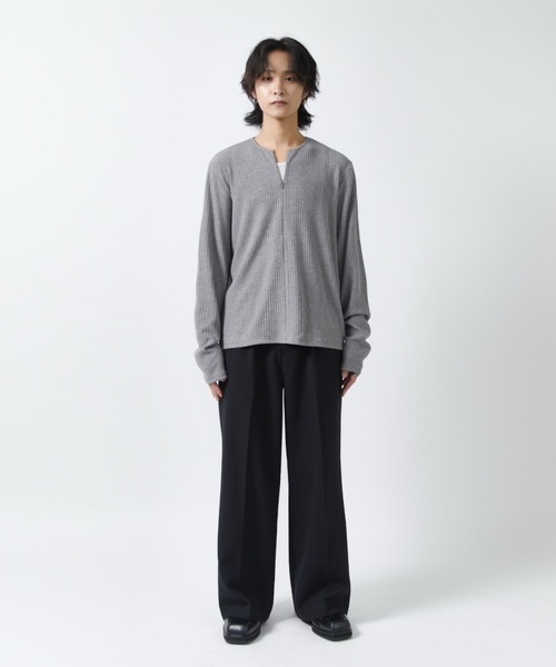 Lui's(ルイス)の「ハーフジップコンパクトリブニット(ニット/セーター・メンズ・ブラック/グレー・S/M)」の14枚目の写真