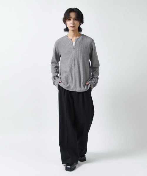 Lui's(ルイス)の「ハーフジップコンパクトリブニット(ニット/セーター・メンズ・ブラック/グレー・S/M)」の15枚目の写真