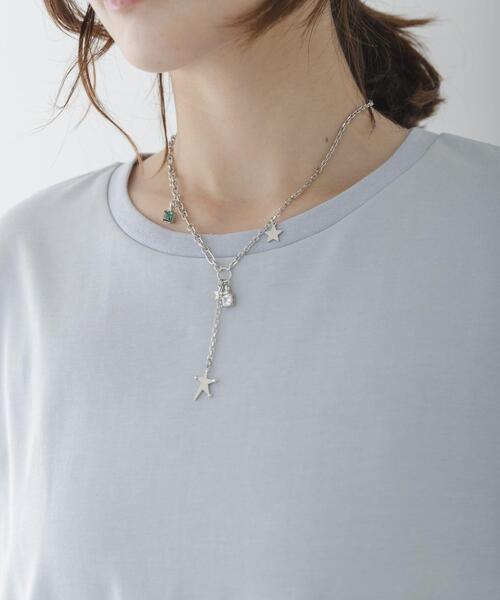 URBAN RESEARCH Sonny Label(アーバンリサーチサニーレーベル)の「カラービジュー×スターネックレス(ネックレス・レディース・シルバー/ゴールド・ONE)」の5枚目の写真