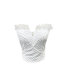 ALLuRing ChaRm | 【カップ付き】Secret Dot Lace-up Bustier / シークレットドットレースアップビスチェ(チューブトップ)