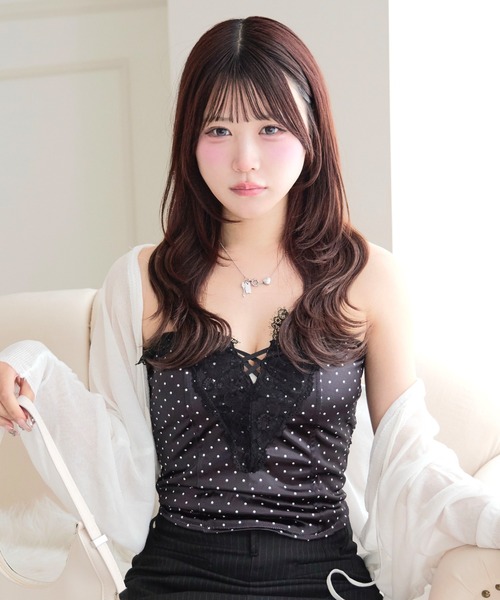 ALLuRing ChaRm(アリュリングチャーム)の「【カップ付き】Secret Dot Lace-up Bustier / シークレットドットレースアップビスチェ(チューブトップ・レディース・ブラック/ホワイト/ベビーピンク・FREE)」の2枚目の写真