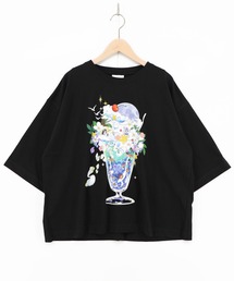 ScoLar | 162692：スカラー特製お月見パフェ柄 接触冷感Tシャツ(Tシャツ/カットソー)