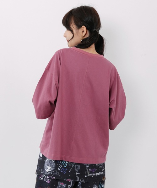 ScoLar(スカラー)の「162692:スカラー特製お月見パフェ柄 接触冷感Tシャツ(Tシャツ/カットソー・レディース・ピンク/オフホワイト/イエロー/ブラック・M)」の8枚目の写真