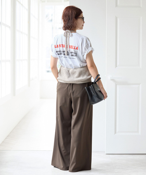 Spick & Span(スピックアンドスパン)の「ドライストレッチワイドパンツ(スラックス・レディース・チャコールグレー/ブラウン・34/40/36/38)」の20枚目の写真
