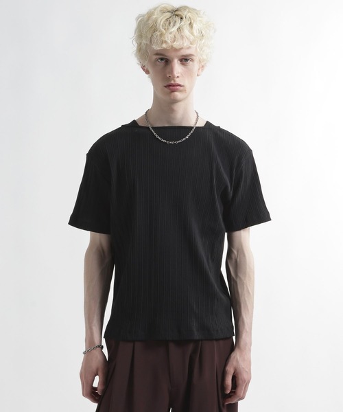 HARE（ハレ）の「ボートネックリブカットソー(HARE)（Tシャツ/カットソー・メンズ・グレー/ホワイト/ブラック・FREE）」の3枚目の写真