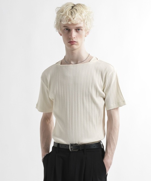 HARE（ハレ）の「ボートネックリブカットソー(HARE)（Tシャツ/カットソー・メンズ・グレー/ホワイト/ブラック・FREE）」の19枚目の写真