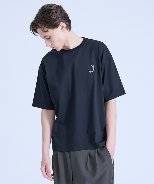 ABAHOUSE(アバハウス)の「サークルロゴ ワンポイント 刺繍Tシャツ(Tシャツ/カットソー・メンズ・ブラック/グレイッシュブルー/グリーン系その他/ホワイト・46/48)」の3枚目の写真