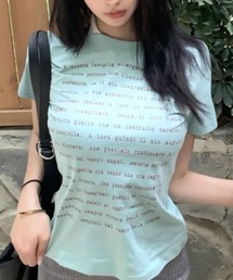 英字プリントショートtシャツ