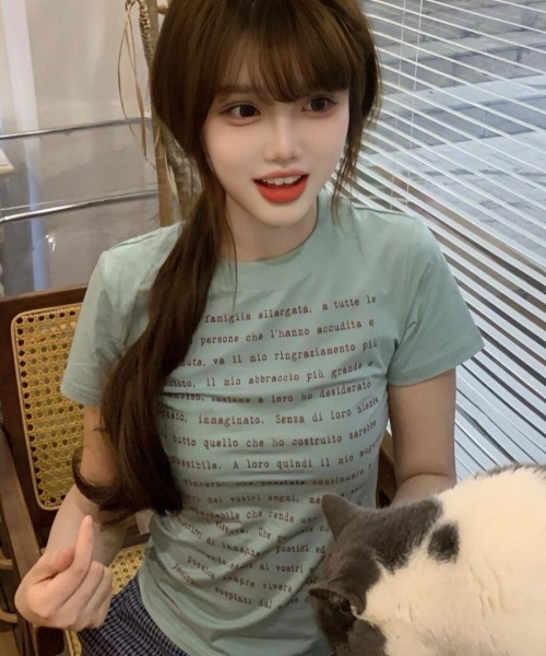 ViViDAY(ビビデー)の「英字プリントショートtシャツ(Tシャツ/カットソー・レディース・グリーン・M)」の17枚目の写真
