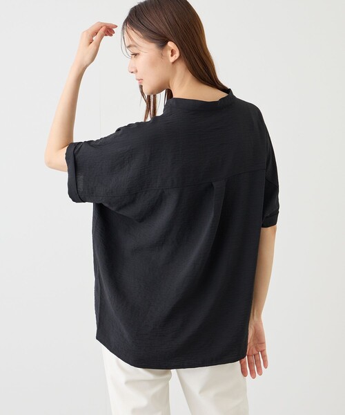 Jayro(ジャイロ)の「ワッシャーヘンリーネックブラウス(シャツ/ブラウス・レディース・ホワイト系その他/ブルー系その他4/ブラック/ホワイト系その他5/ブルー系その他2/サックスブルー・M)」の9枚目の写真
