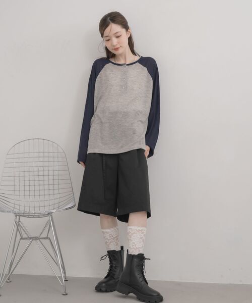 RETRO GIRL(レトロガール)の「タックハーフパンツ(その他パンツ・レディース・ブラック/ブラウン・FREE)」の4枚目の写真
