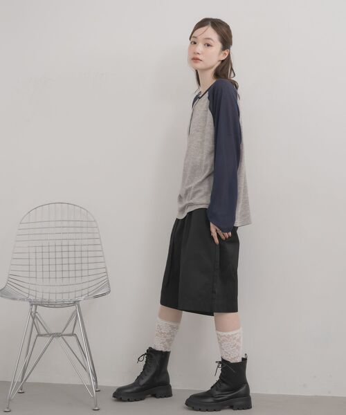 RETRO GIRL(レトロガール)の「タックハーフパンツ(その他パンツ・レディース・ブラック/ブラウン・FREE)」の5枚目の写真
