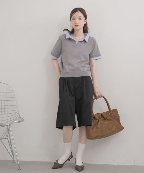 RETRO GIRL(レトロガール)の「タックハーフパンツ(その他パンツ・レディース・ブラック/ブラウン・FREE)」の8枚目の写真