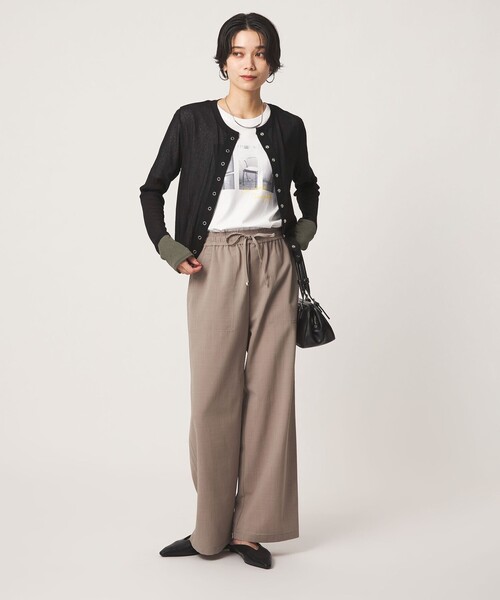 green label relaxing(グリーンレーベルリラクシング)の「シアー メランジ カーディガン(カーディガン/ボレロ・レディース・ブラック/グレー/モカ・FREE)」の9枚目の写真